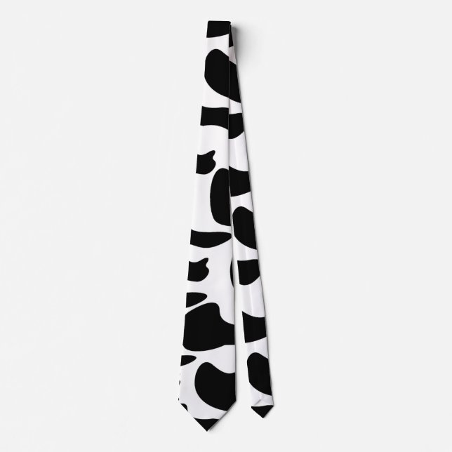Cravate Two Sided Black and White Holstein Cow Pattern Tie (Devant)