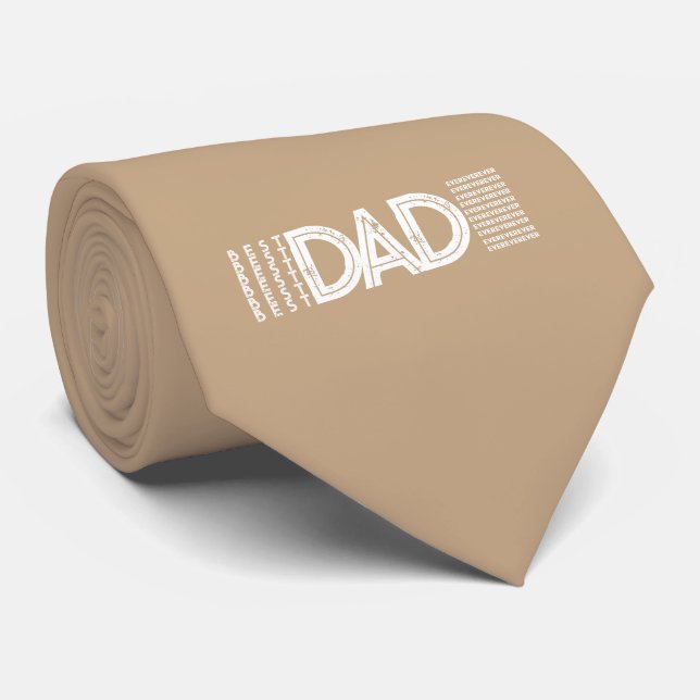 Cravate Typographie audacieuse du meilleur papa (Roulé)