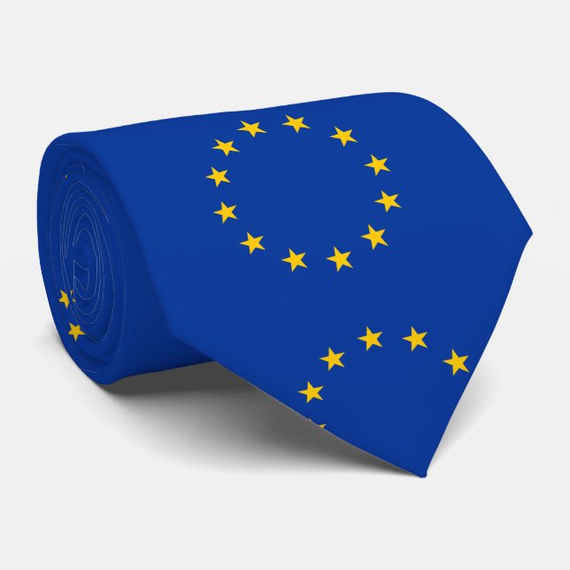 Cravate UE - Restent - le drapeau d'Union européenne (Roulé)