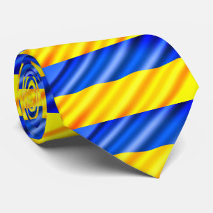 Cravate Ukrainian Flag - Peace - Support Freedom