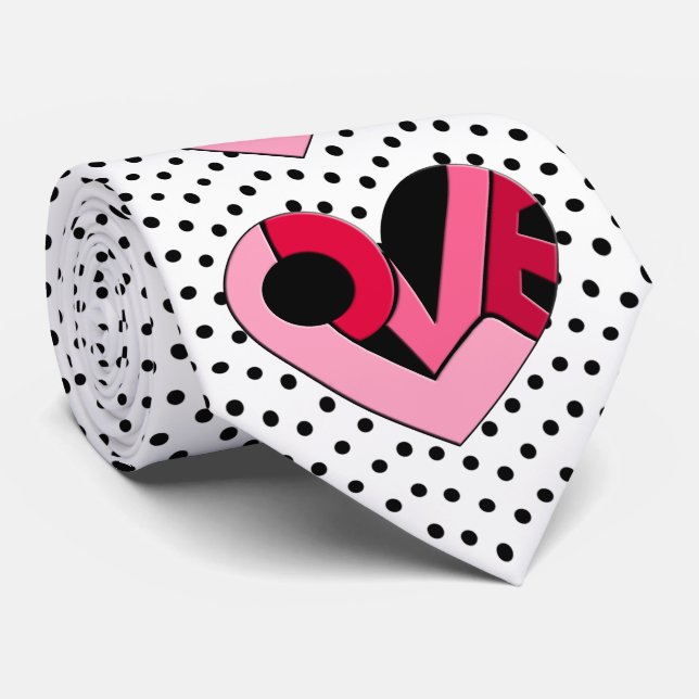 Cravate Un coeur plein d'amour (Roulé)