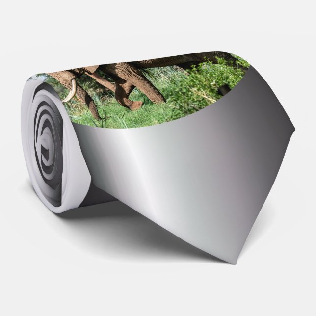 Cravate Un éléphant africain au Safari (Roulé)