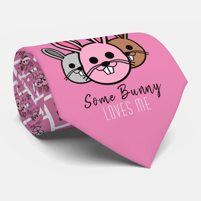 Cravate Un Lapin M'Aime (Roulé)