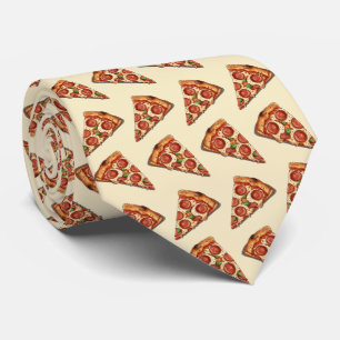 Cravate Un motif de tranche de pizza