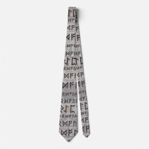 Cravate Un motif plus ancien de Futhark sur la texture de