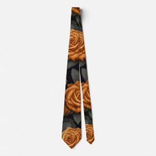 Cravate Une série de crânes et de roses Design 11