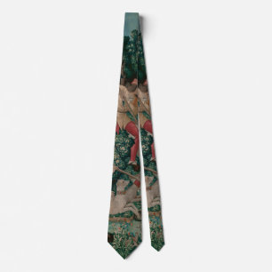 Cravate Unicorn Hunt Medieval Art - Unicorn est attaqué