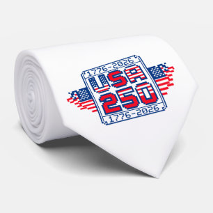 Cravate USA 250 – 1776 à 2026 Pixel Art