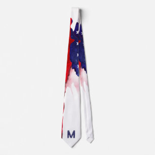 Cravate *~* USA Amérique Drapeau Vieux Gloire Monogramme P