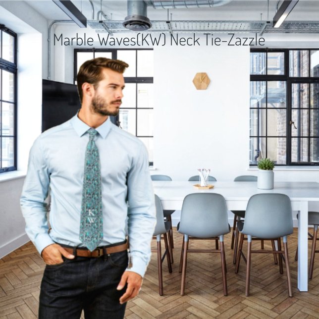 Cravate Vagues de marbre (Créateur téléchargé)