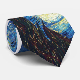 Cravate Van Gogh de nuit étoilée