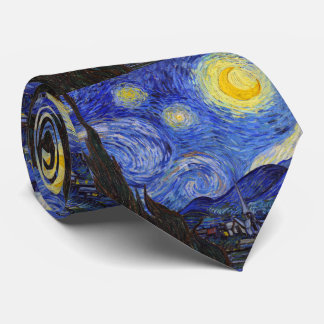 Cravate van Gogh,""Starry night"