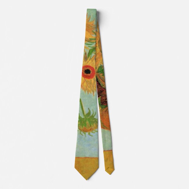 Cravate Vase avec douze tournesols par Vincent van Gogh (Devant)