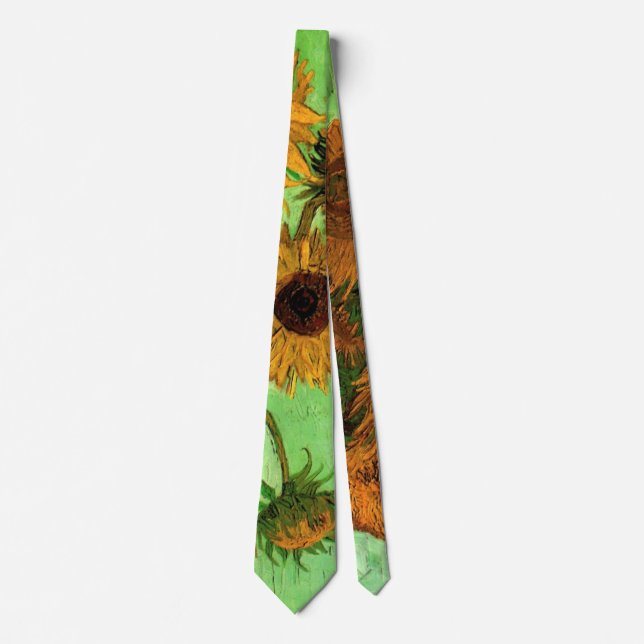 Cravate Vase avec douze tournesols par Vincent van Gogh (Devant)