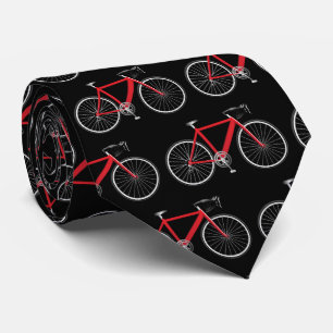 Cravate Vélo rouge sur noir
