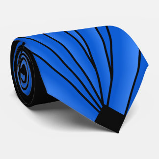 Cravate Ventilateur Art déco Design Bleu profond
