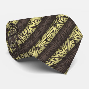 Cravate Verre brisé Vintage rayé à deux côtés