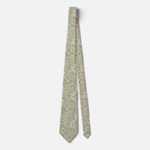 Cravate Vert doux Vintage William Morris Honeysuckie