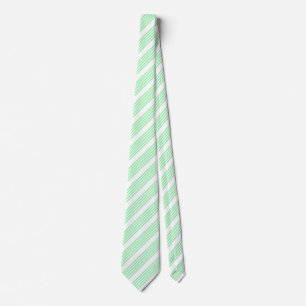 Cravate Vert et blanc cinq bandes motif