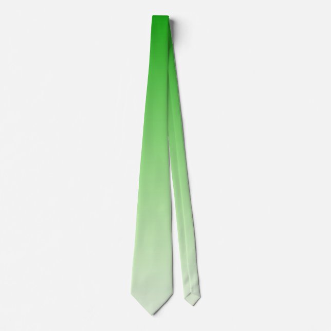 Cravate Vert foncé dégradant à Vert clair (Devant)
