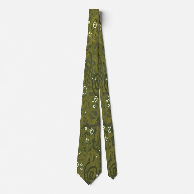 Cravate Vert mousse militaire (Devant)