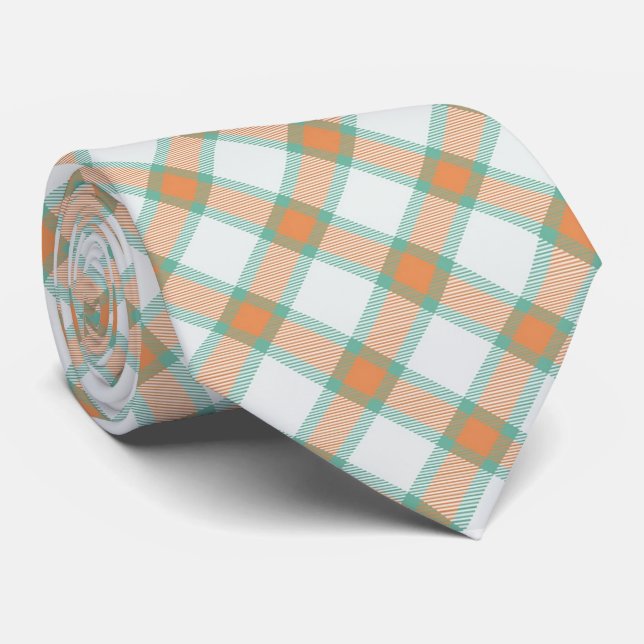 Cravate verte de plaid de tartan de pêche (Roulé)