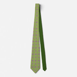 Cravate verte et rose