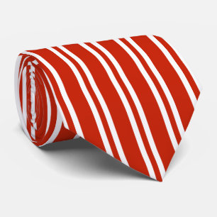 Cravate Verticale Rouge Et Blanc