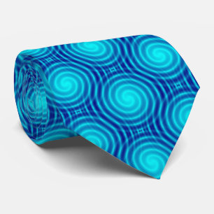 Cravate Vertigo bleu spirale