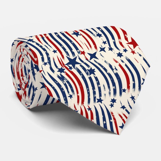 Cravate Vibes du parti patriotique (Roulé)
