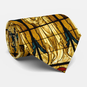 Cravate Vierge Marie Jésus Verre de retenue religieux