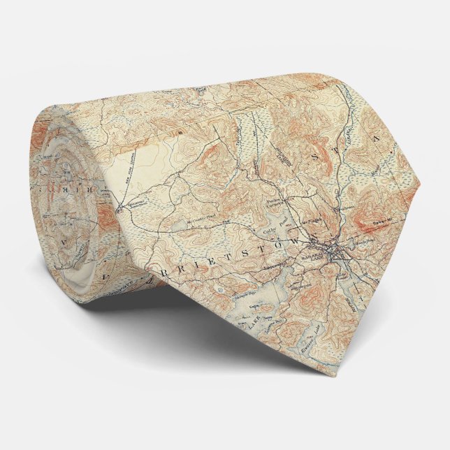 Cravate Village et zone du lac Saranac à Adirondacks (Roulé)