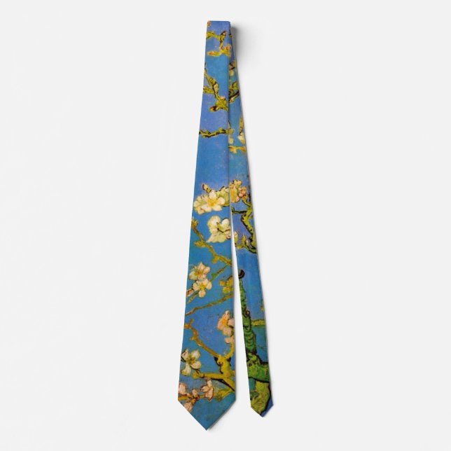Cravate Vincent van Gogh - Arbre aux amandes en fleurs (Devant)
