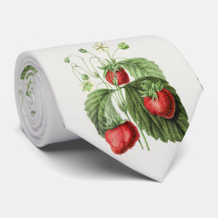 cravate vintage aux fraises