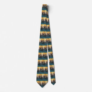 Cravate Vintage Pirate, attaque contre un galion par Howar