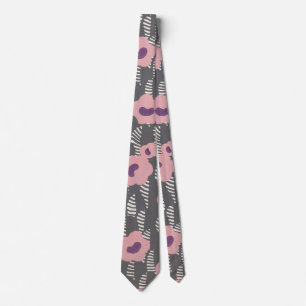 Cravate Vintage René Crevel Art Déco français Rose Floral