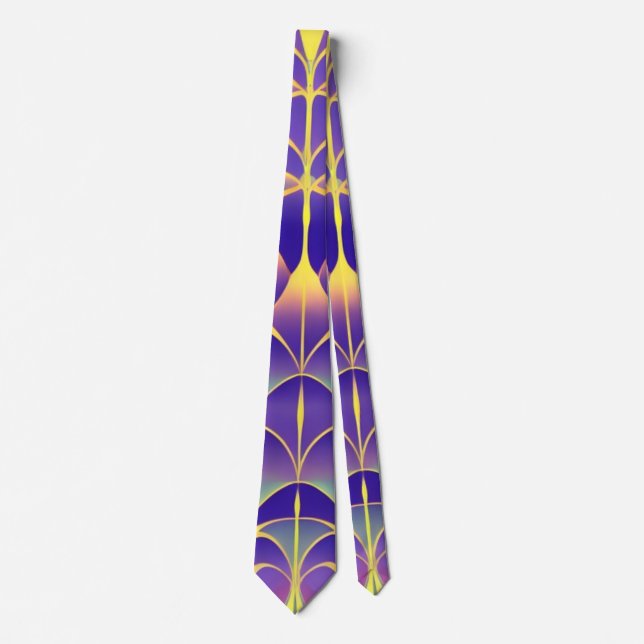 Cravate Violet, champ jaune (Devant)