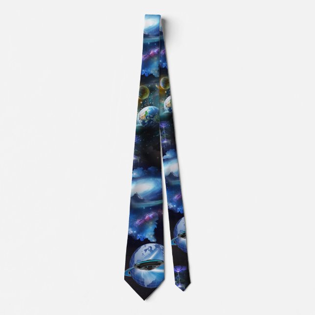 Cravate Visiteurs Galaxy Dans Chaussettes Spatiales (Devant)