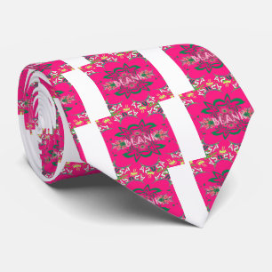 Cravate Vivid Vivid Bébé rose floral violet ombrage Monogr
