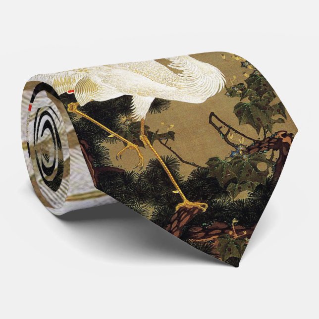 Cravate VOL AMOUR PHOENIX, Plumes, Coeurs Floral (Roulé)