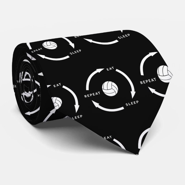 Cravate Volleyball Manger Sleep Répéter Le Ventilateur De  (Roulé)