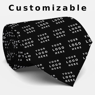 Cravate Votre logo d'entreprise Simple Minimaliste Promo N