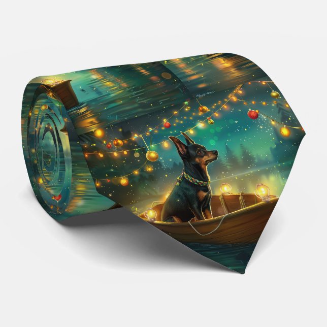 Cravate Voyage de Noël australien Kelpie (Roulé)