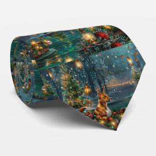 Cravate Voyage de Noël de Basenji