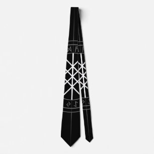 Cravate Web de Wyrd Matrix de destin noir et blanc