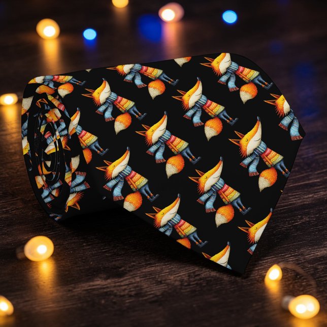 Cravate Whimsical Fox Custom Necktie Tie (Créateur téléchargé)