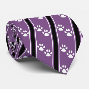 Cravate White Animal Paw Claw Prints Team Sports Necktie