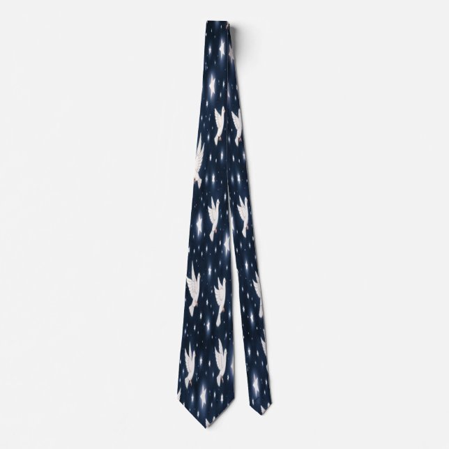 Cravate White Doves and Stars Tie (Devant)