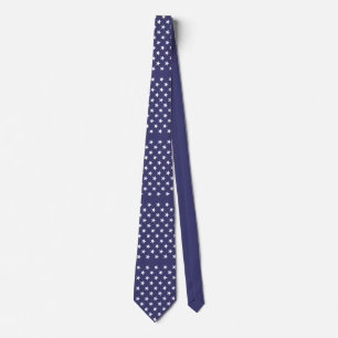 Cravate White Stars Patriotic American Flag Pattern