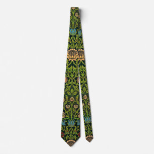 Cravate William Morris - Ancolie, vert foncé, Case-Mate